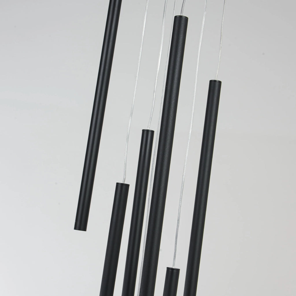 Lampadario Lungo 7 luci G9 nero Ø30 Light Prestige