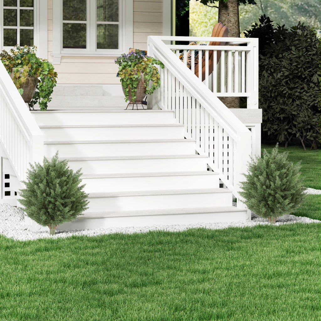 Set da 2 piante artificiali cipresso con picchetto resistente ai raggi UV Ø40 x 60H cm per casa e giardino verde