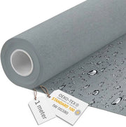 Tela Acquaparante - Tessuto per mobili per metro, Imitazione piatto 160 cm largo - Tessuto impermeabile 220 g/m2 600D - Tessuto per ombrelloni acquaparante per metro, Grigio chiaro 1M