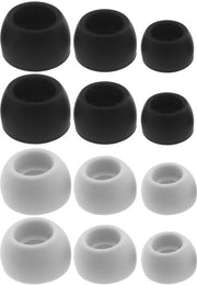 Orecchini in silicone - Compatibili con Galaxy Buds Pro - Molli e confortevoli - Nero e grigio - Adattamento perfetto - 6 paia inclusi