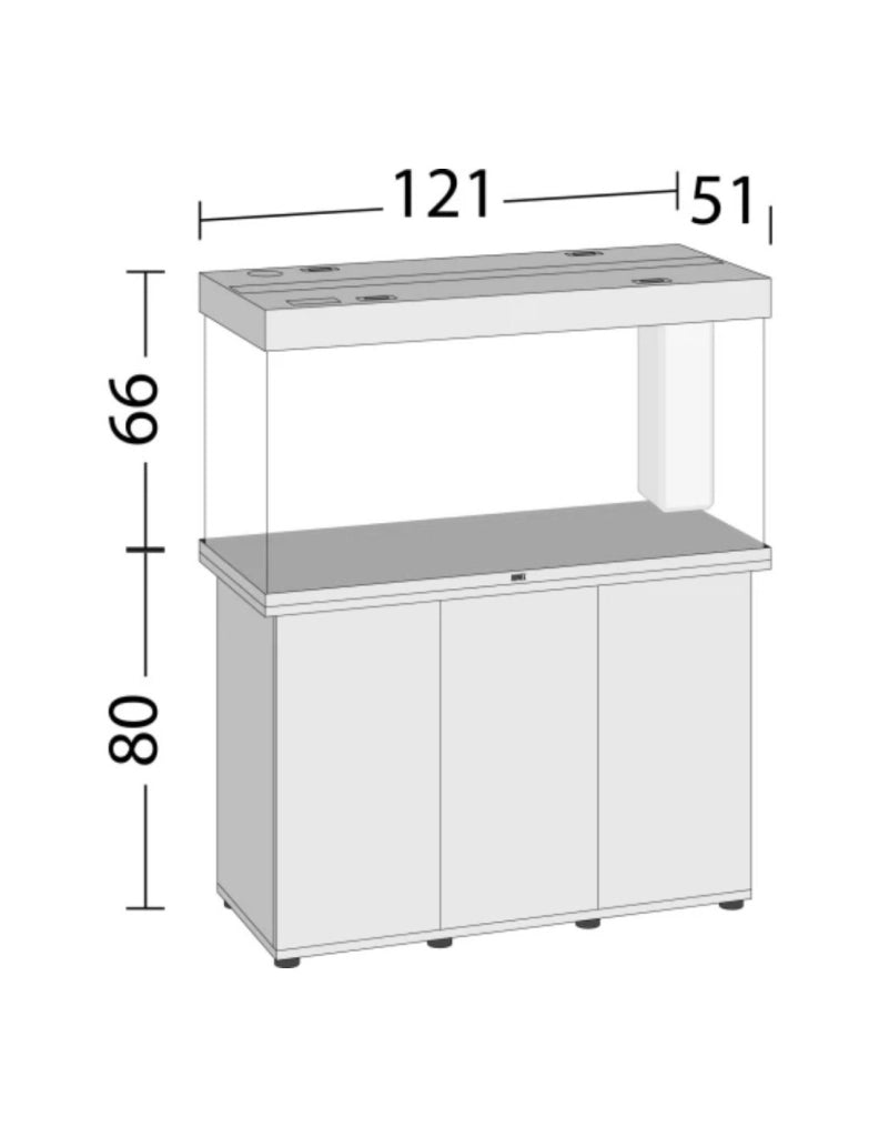 Juwel Rio 350 LED cm121x51x66h Senza Supporto Colore: Bianco