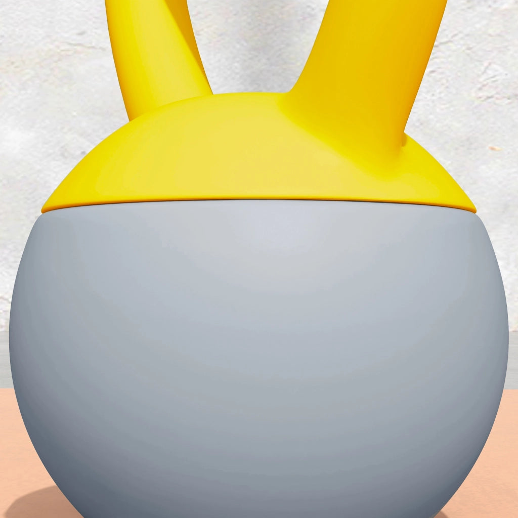 Kettlebell 10kg ¨C Xylo ¨C Impugnatura Antiscivolo Grigio e Giallo