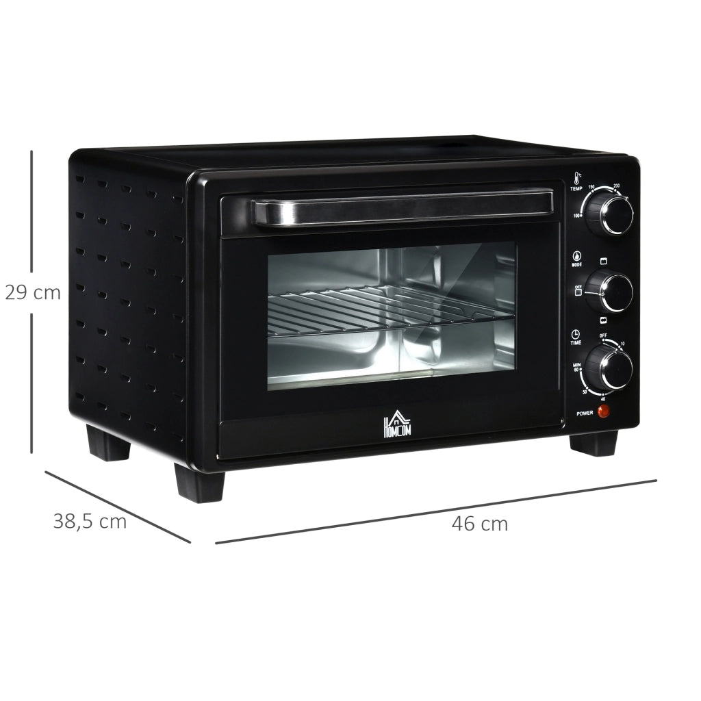 Fornetto da incasso ¨C Minimal ¨C 21 L, acciaio inox, vetro, nero