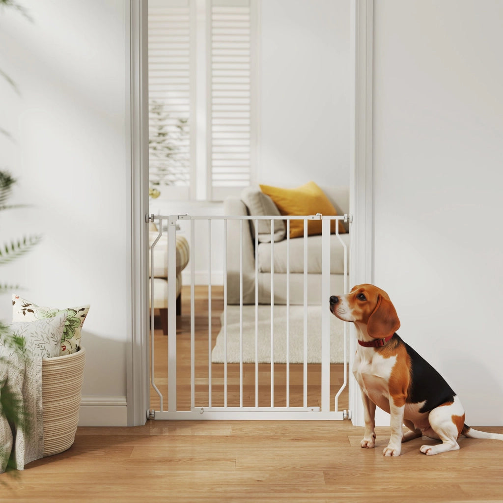 Barriera per Animali Domestici Regolabile ¨C zephmum ¨C Bianco 75-85x76 cm