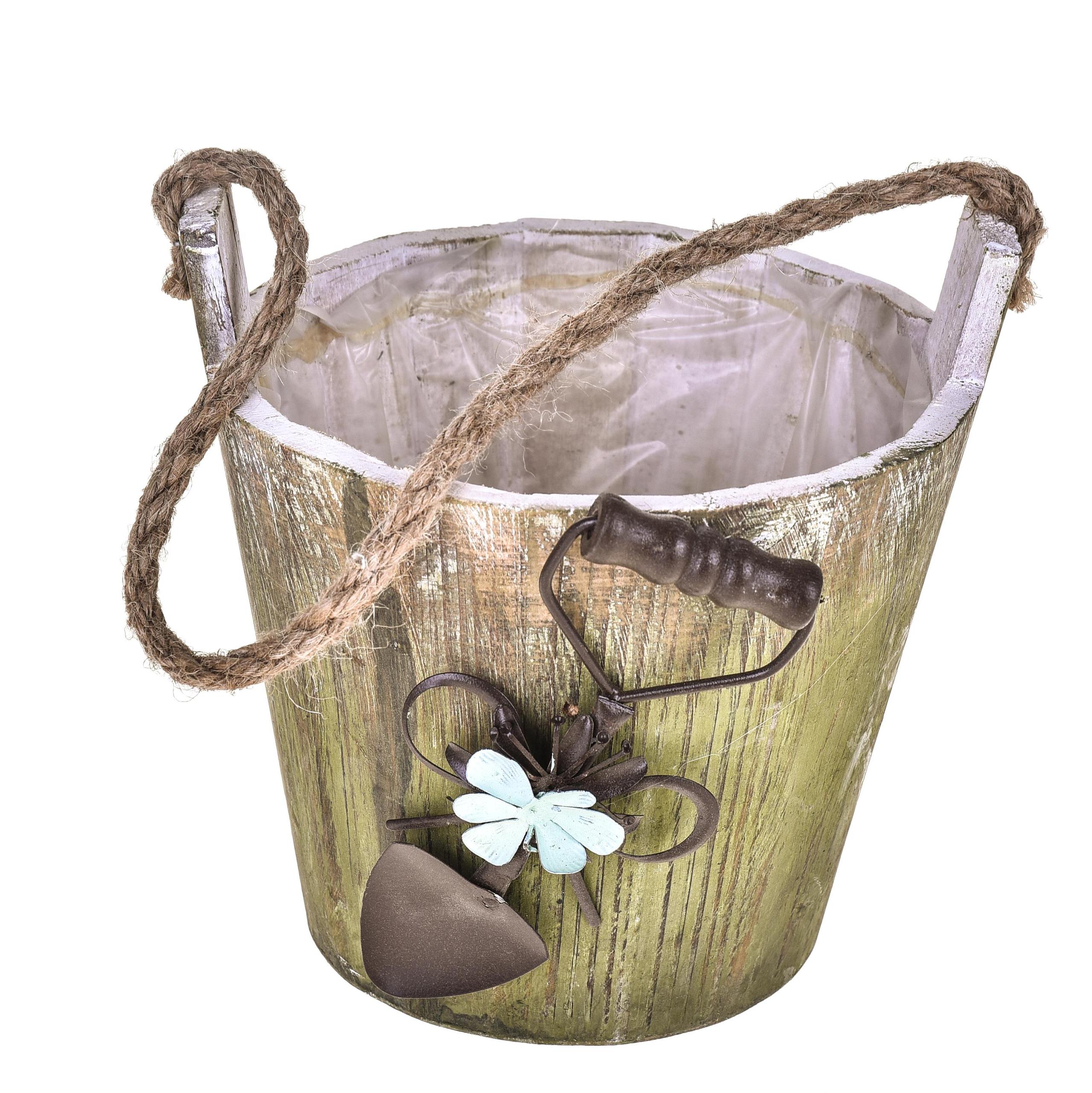 Set 2 Cesti con Pala e Manici in Corda Larghezza 19 cm