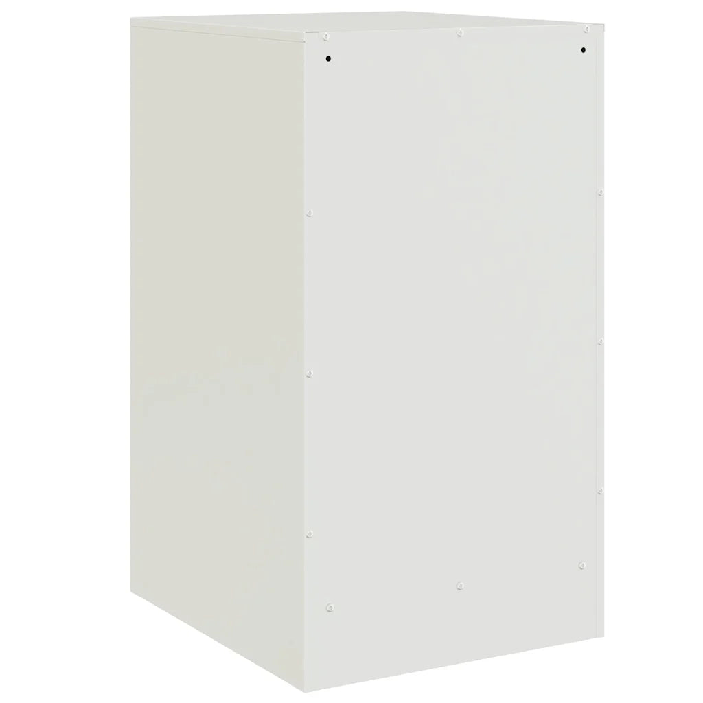 Comodini 2 pz Bianchi 34,5x39x62 cm in Acciaio 841786