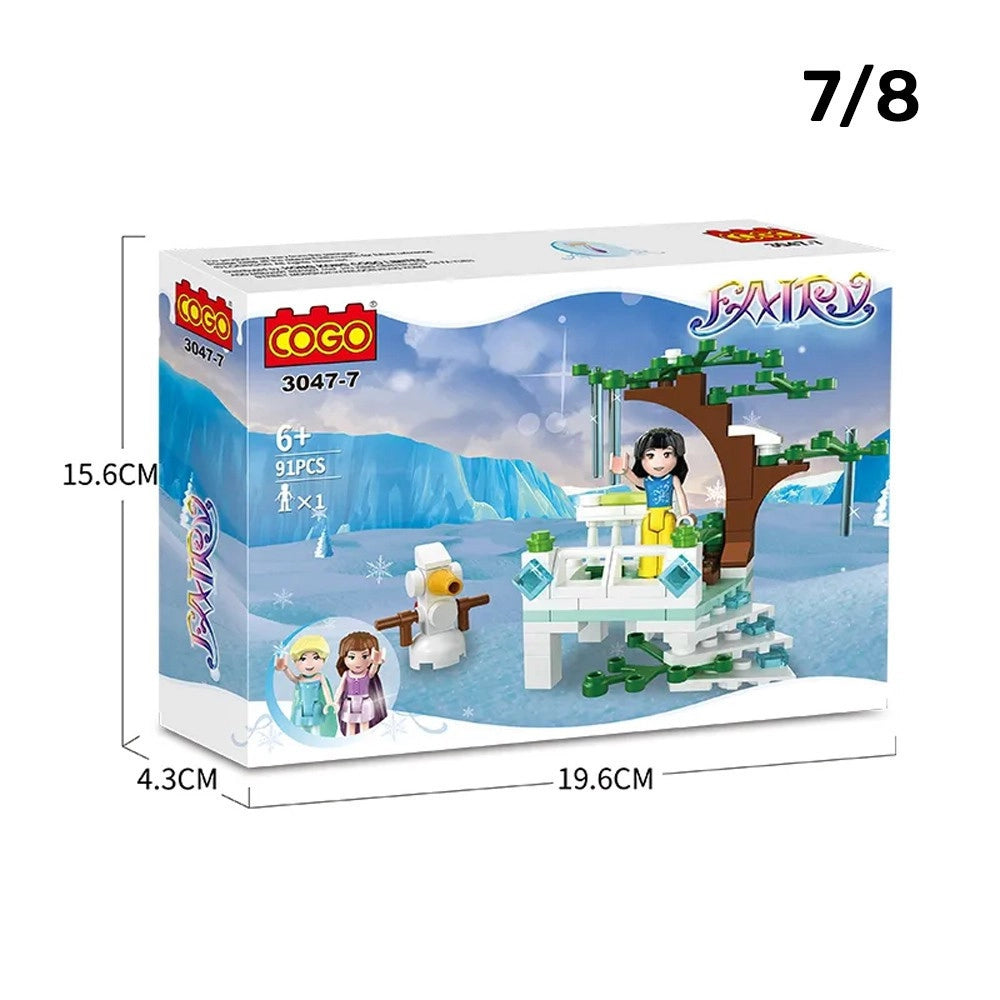 Trade Shop - Blocks Dream Castle Costruzioni Per Bambini Diy Castello Frozen 8 Set Assortiti -