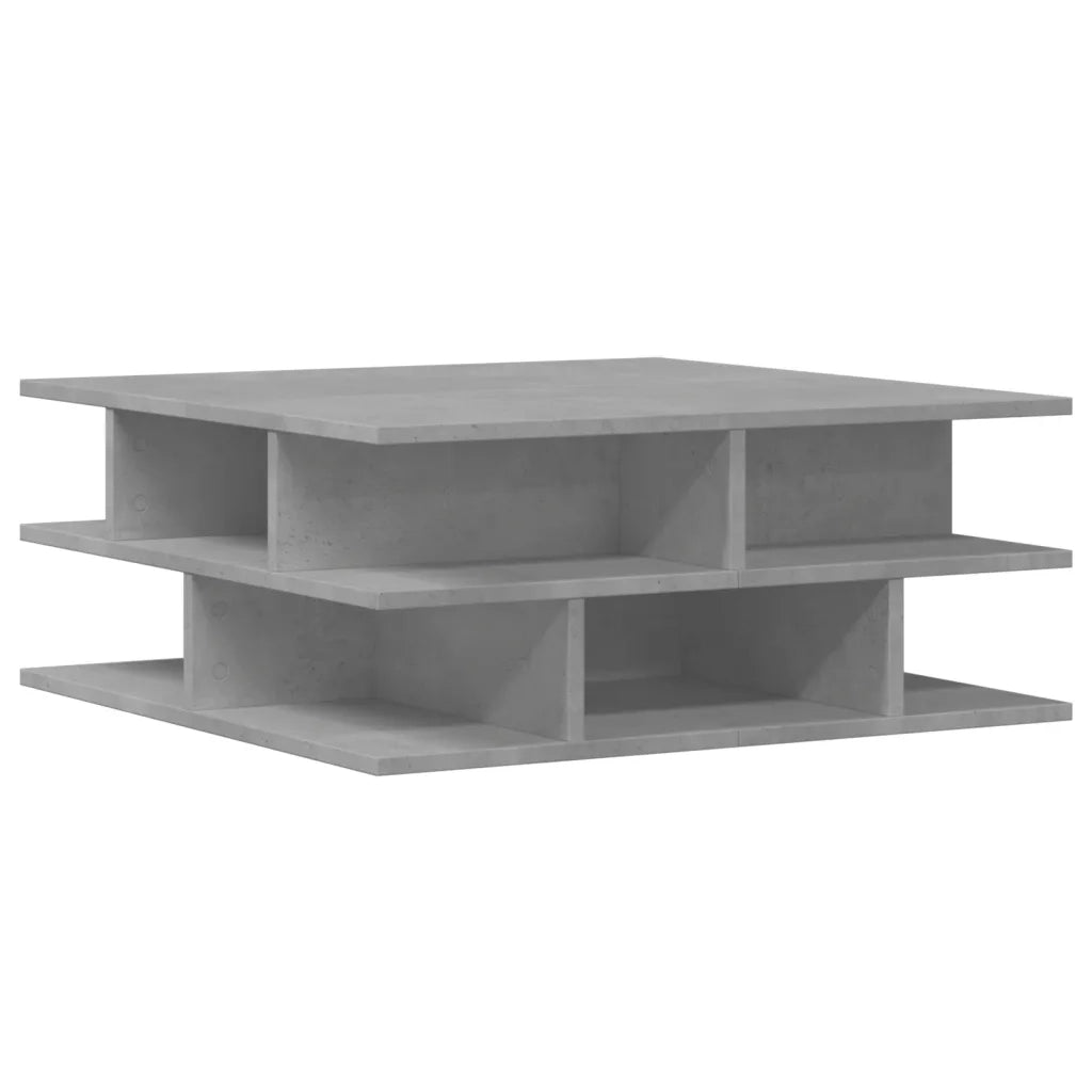 Tavolino da salotto | Tavolino da caff¨¨ | Tavolino da Soggiorno Grigio Cemento 70x70x29cm Legno Multistrato