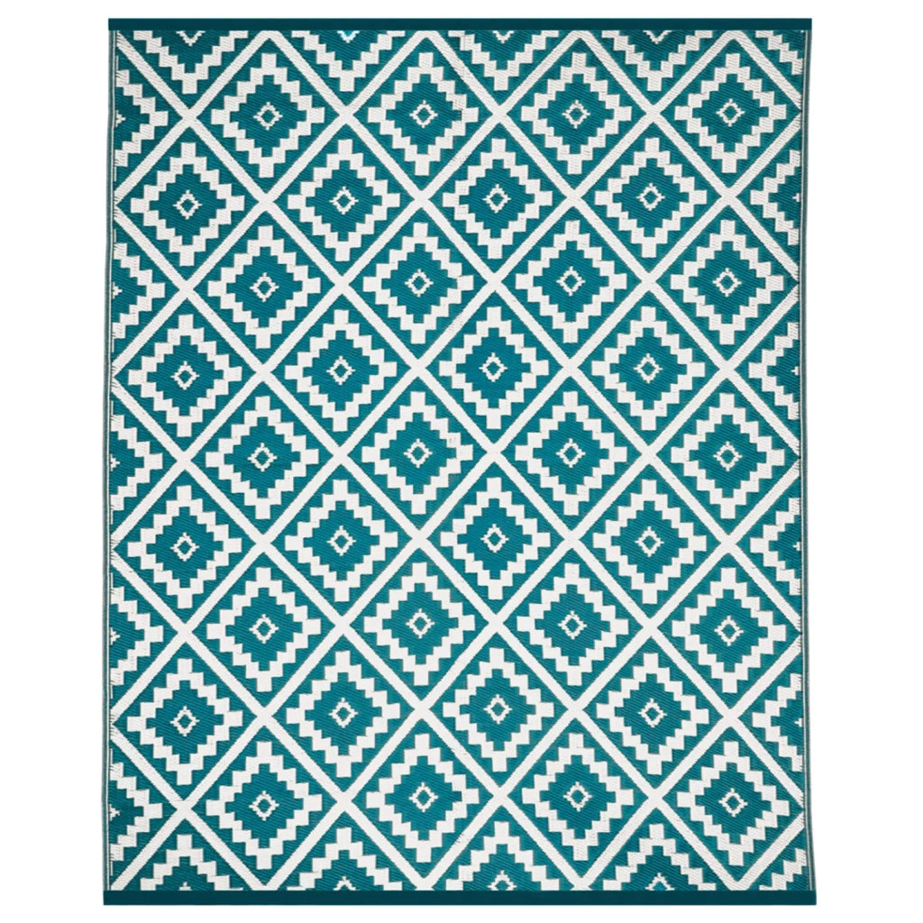IDMarket - Tappeto per esterni BAHAMAS blu anatra 270 x 370 CM