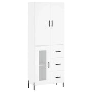 Credenza | Madia | Buffet da pranzo | Armadio da pranzo Bianca 69,5x34x180 cm in Legno Multistrato