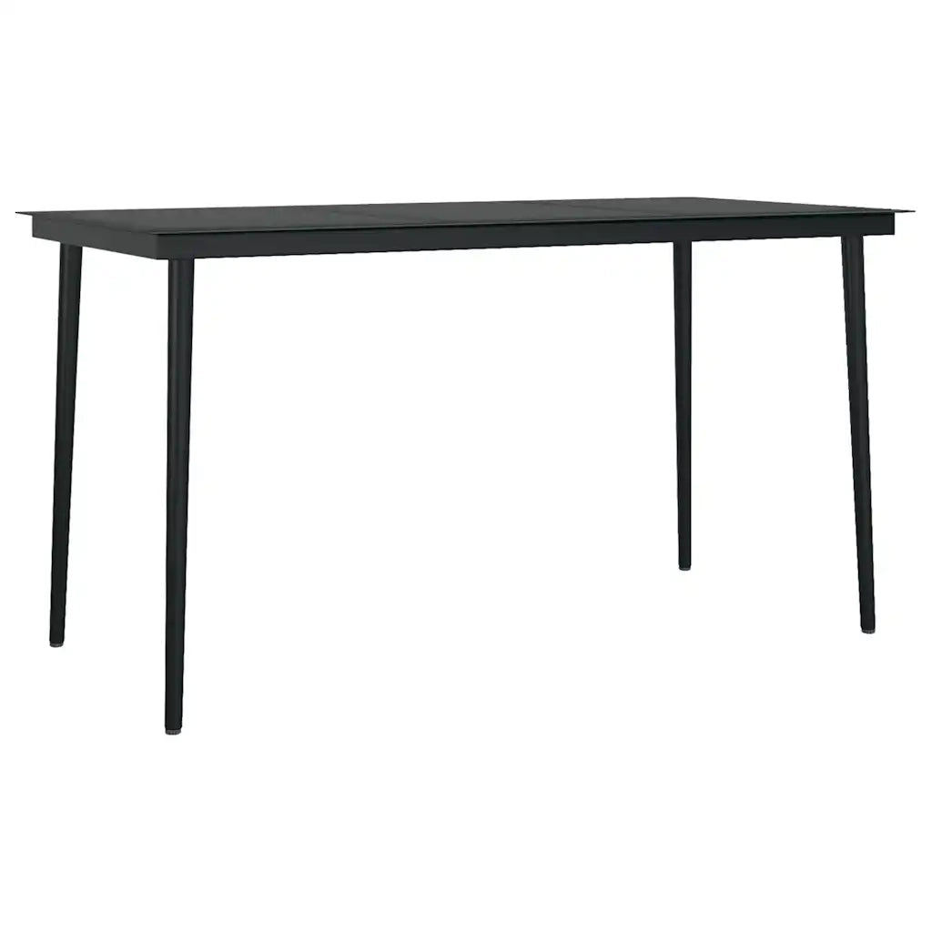 Set da Pranzo da Giardino con Cuscini 5 pz Polyrattan Vetro