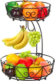 Frigorifero a muro 3 livelli per spazio ridotto con contenitore per banane - cesta per frutta dolci snack verdure