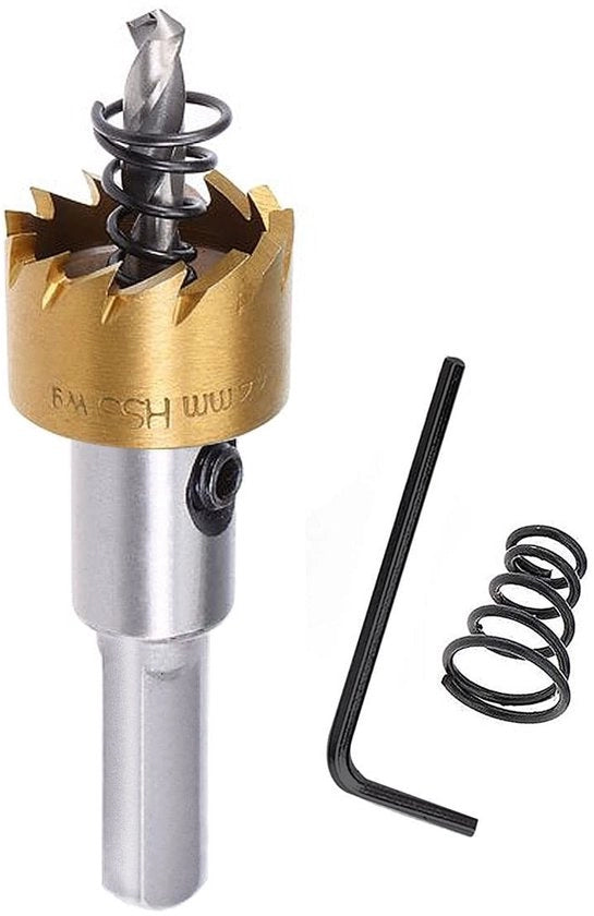 Apriporta a Vaso 22,5 mm - Alta Velocità Trapano - Apripunti Metallico - Lunga Durata - Accessori Professionali - Profondità Apertura 15 mm - Trapano a Foro