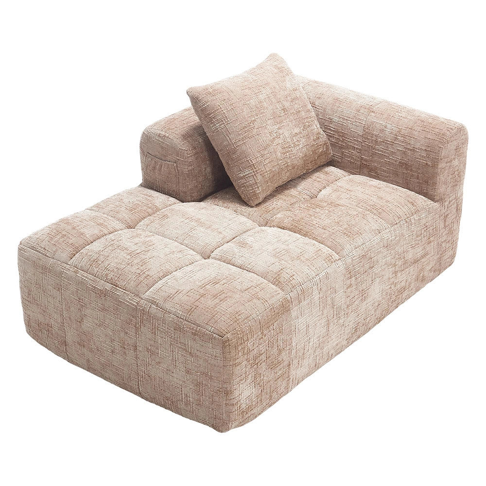 Chaise longue - Xylo - pronto uso con tasche laterali kaki
