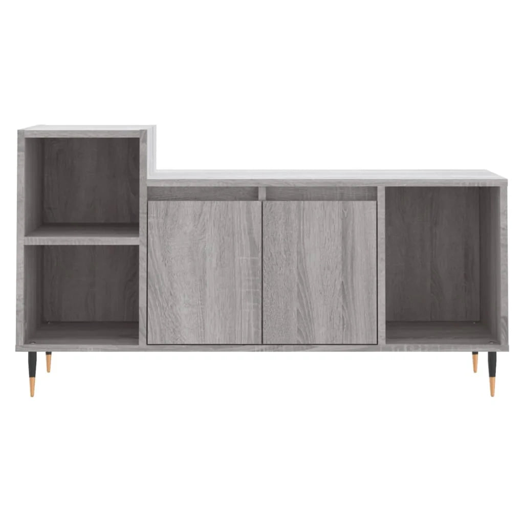 Mobile TV multimediale mensola TV credenza TV sala da pranzo soggiorno camera da letto Sonoma 100 x 35 x 55 cm legno ingegnerizzato grigio 02_0028339