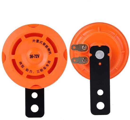 Accessorio di Sicurezza per Bicicletta - Clacson Elettrico Acquaparato - Volume Alto - Consumo di Corrente Basso - Colore Arancione