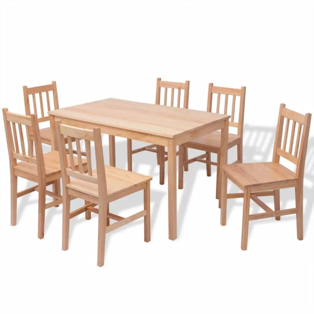 Set da Pranzo 7 pz in Legno di Pino 242960