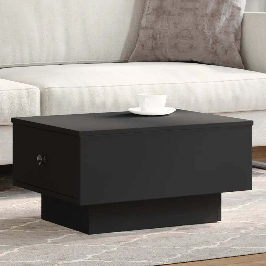 Tavolino da salotto | Tavolino da caff¨¨ | Tavolino da Soggiorno Nero 60x45x31 cm in Legno Multistrato