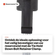 Reservewiel universale - Onderdelen holder - Reservewiel asse - Materiale metallo - Numero di articolo 74652 SDA 003 - Alta qualità - Asse del cerchione