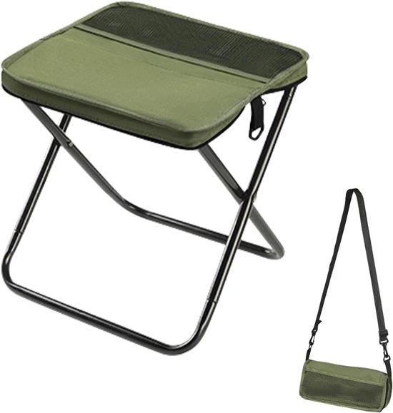 Sedia da campeggio pieghevole - Ultralight pieghevole - sedia da campeggio leggera - sedia pieghevole da trasportare - con cinghia a spalla regolabile - Sedia pieghevole da trasportare