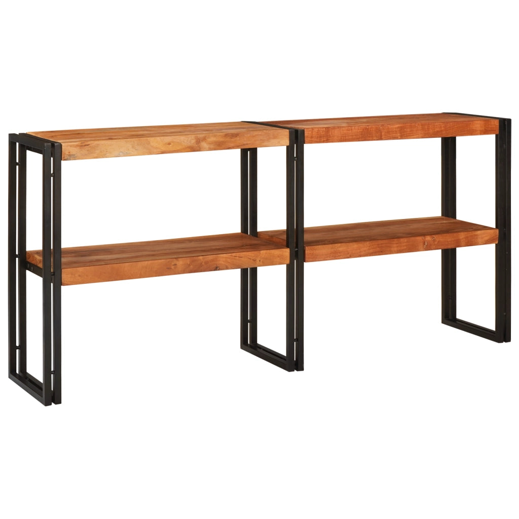 Tavolo consolle 160x33x75 cm acacia grezza solida