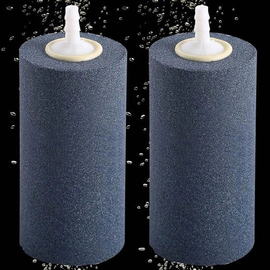 Airstone per Acquario/Vasca - 2 Stuks - 10 cm - Bocchette d'Aria - Diffusore/Airstone - Connettabile 4 mm/6 mm - Piatto d'Ossigeno per Acquario/Vasca - Duraturo e Sicuro