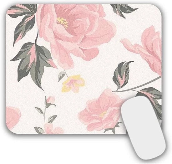 Decorazione per Parete con Fiori Rosati - Disegno per Ragazze - 24 x 20 cm