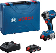 Bosch Professional 18V System Avvitatore con percussione a batteria GDR 18V-215 (incl. 2 batterie GBA 18V 2.0Ah, caricabatteria GAL 18V-20, MPP Case)
