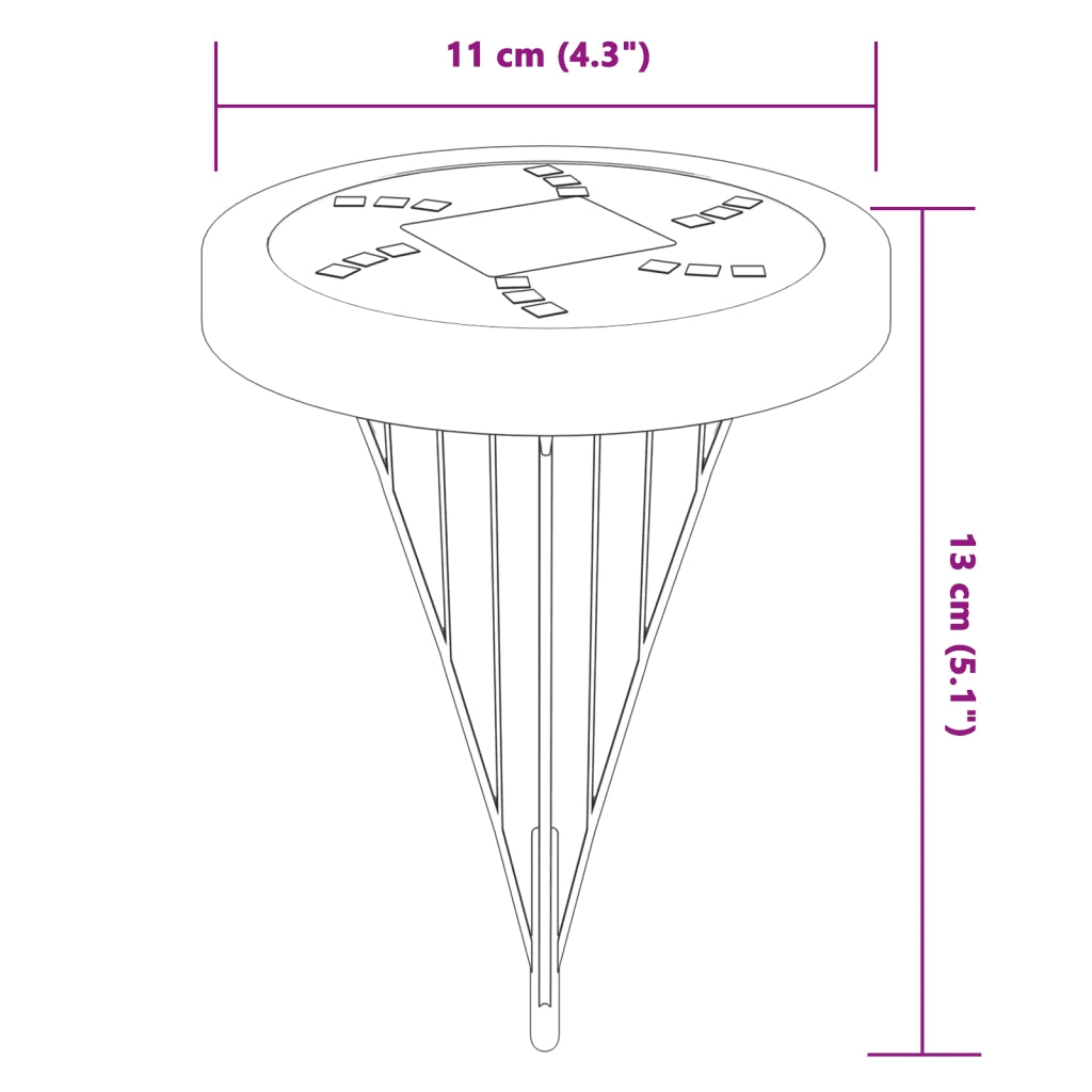 Luci Solari da Terra con Picchetti da Esterno 12 pz Bianco Caldo CFW3151686