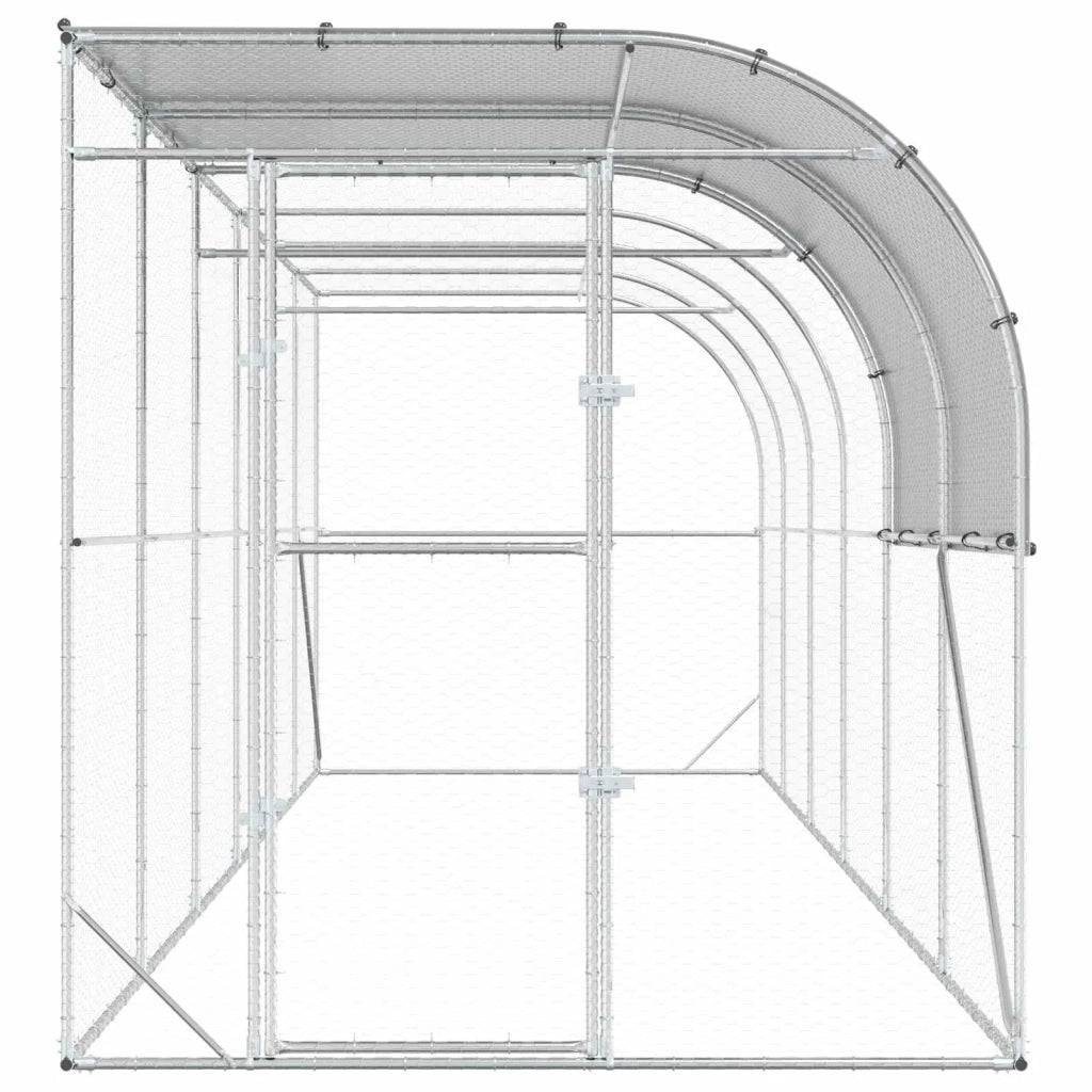 Gabbia per Polli Contro il Muro Argento 600 x 200 x 215 cm 3434742