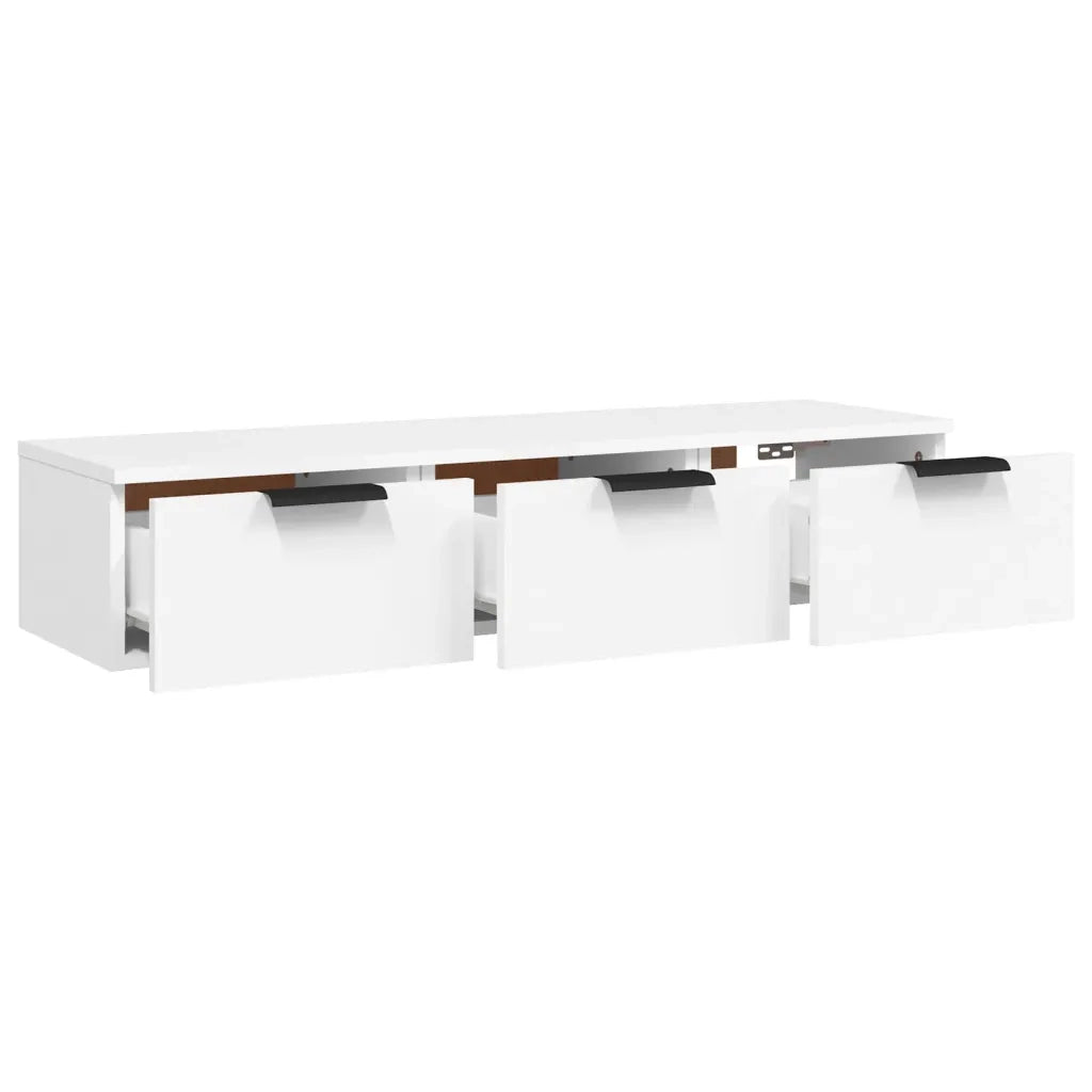Armadietto a Muro Bianco 102x30x20 cm in Legno Multistrato 811403