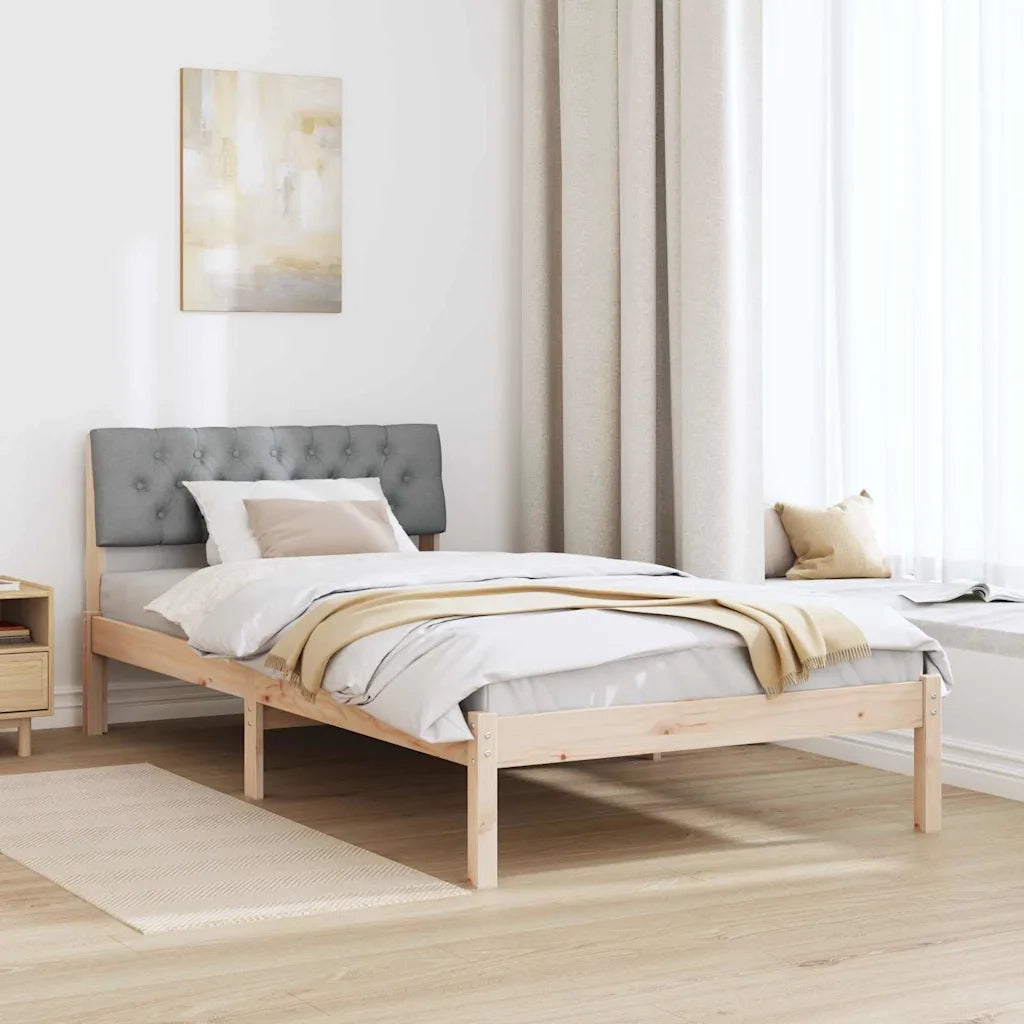 Struttura del letto-Giroletto Marrone e grigio chiaro 100 x 200 cm 524733