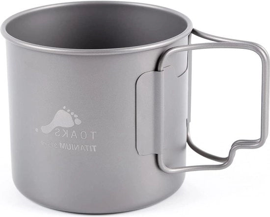 Tazza da Campeggio in Titanio da 375ml - Tazza Ultraleggera per Caffè e Tè per Servizi di Campeggio Esterno