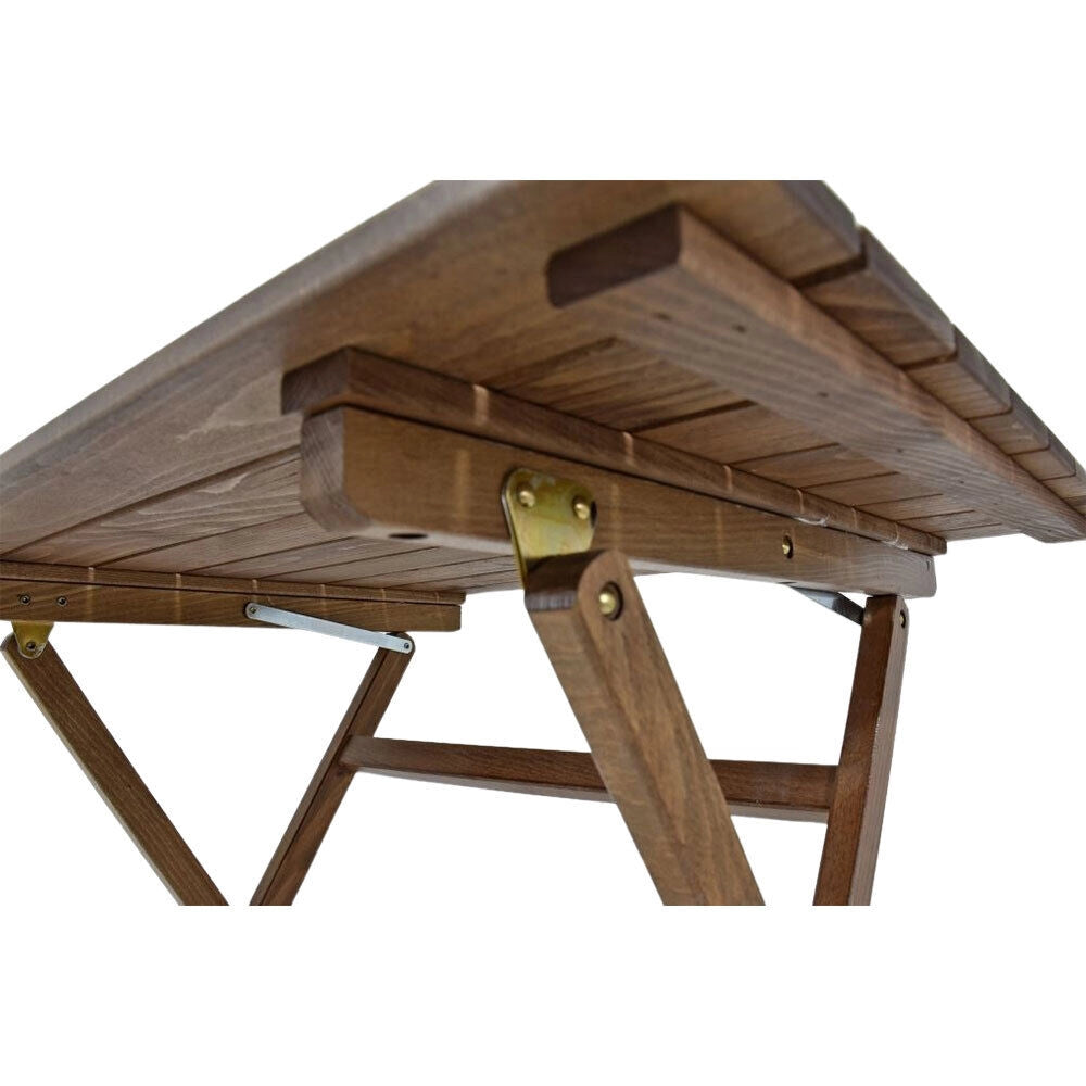 Tavolo tavolino lux pic nic in legno noce scuro cm 80 x 60 pieghevole