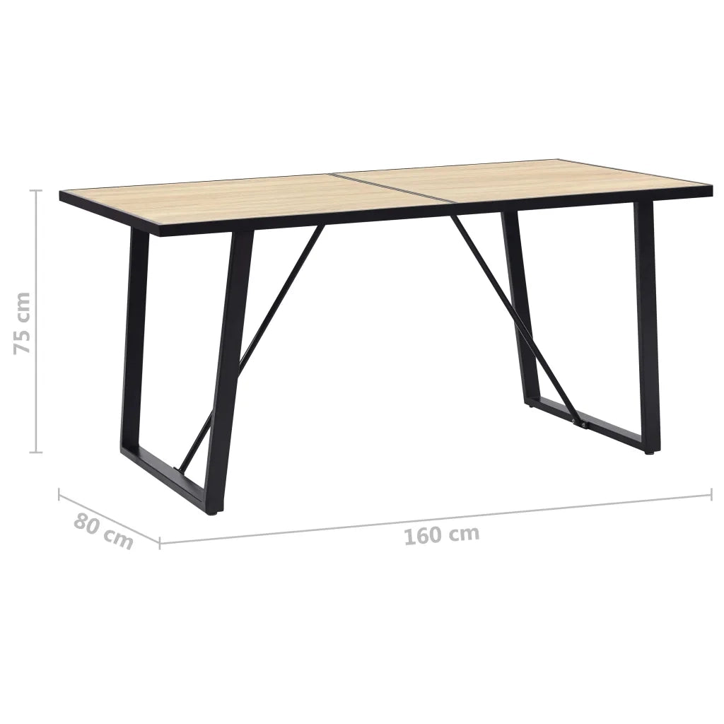 Tavolo da Pranzo Rovere 160x80x75 cm in MDF 281562