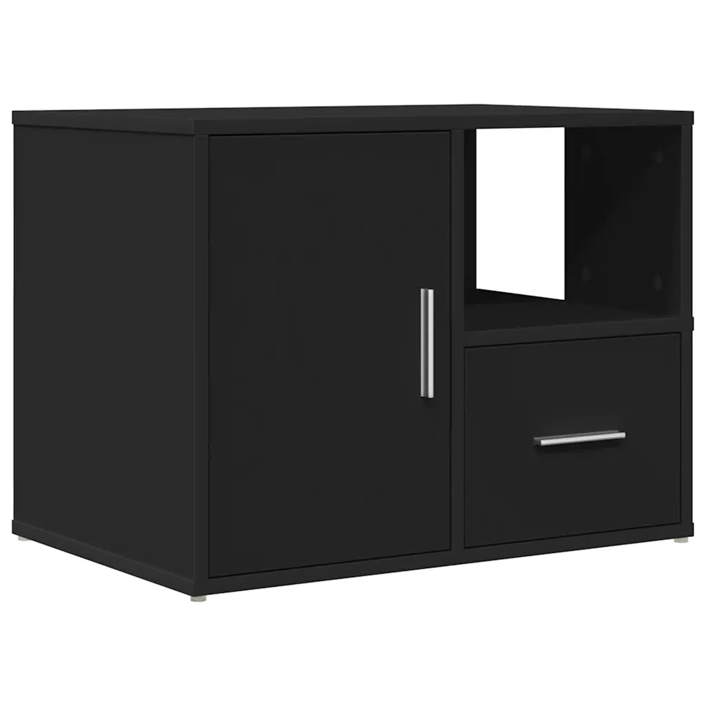 vidaXL Mobile Angolare Nero 160x40x45 cm in Truciolato