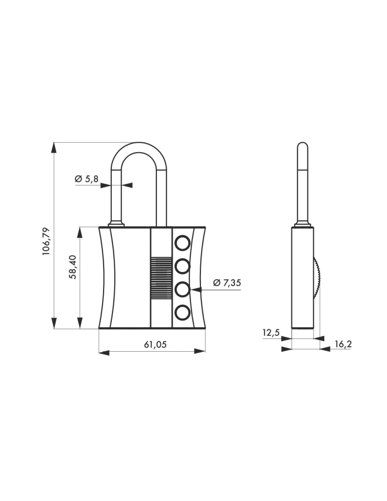 Ganascia isolata in nylon PP Ø 6 mm, 4 fori – THIRARD