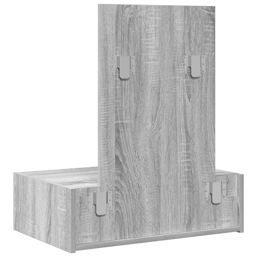 Tavolo da toeletta a muro in Grigio Sonoma, 60x40x70 cm