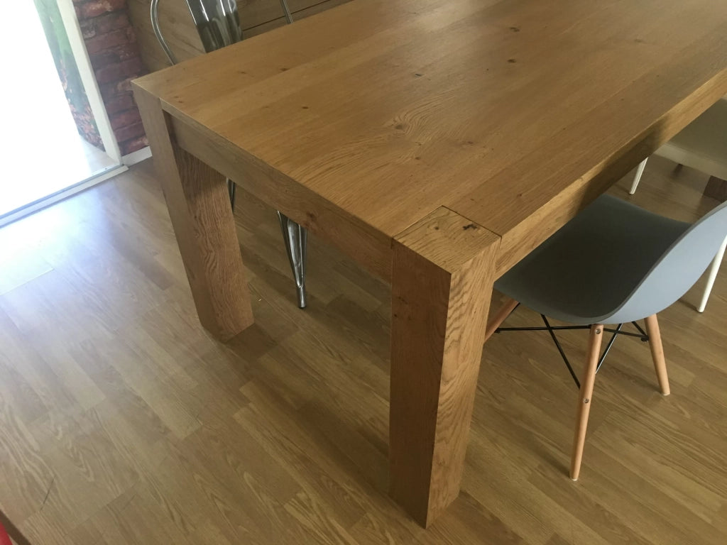 Tavolo allungabile in legno di rovere nodato misura l.180 p.90 h.77 (1640) - Mobili 2G