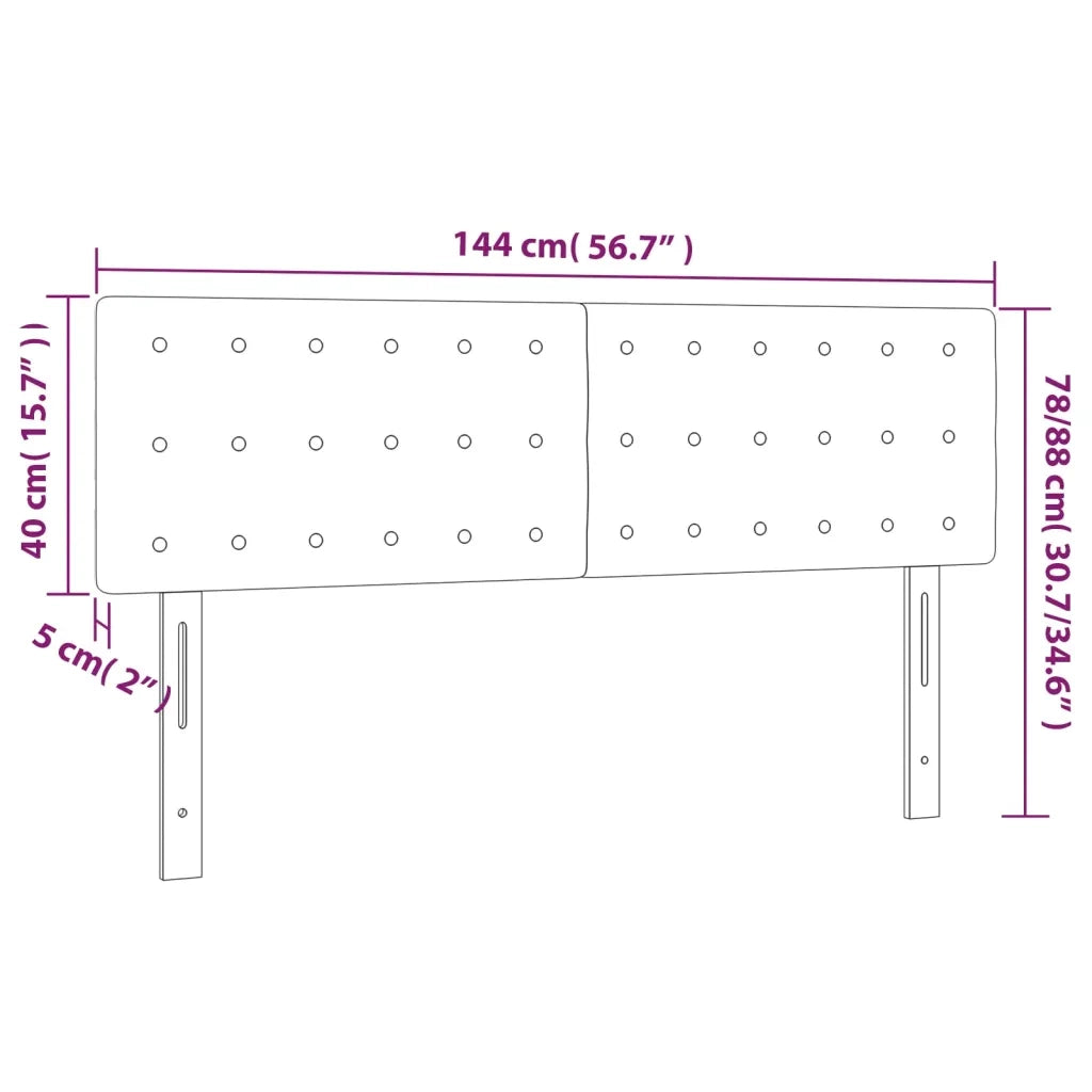 Testiera | Testata Cappuccino 144x5x78/88 cm in Similpelle