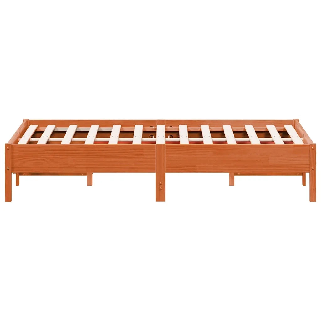 Letto senza Materasso Marrone Cera 75x190 cm in Legno di Pino