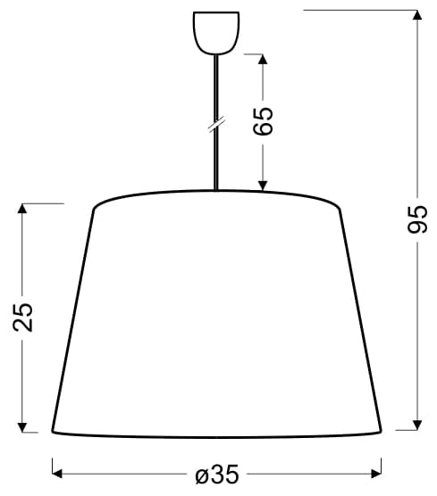 Lampada a sospensione Candellux Sweet bianco/rosa Ø35