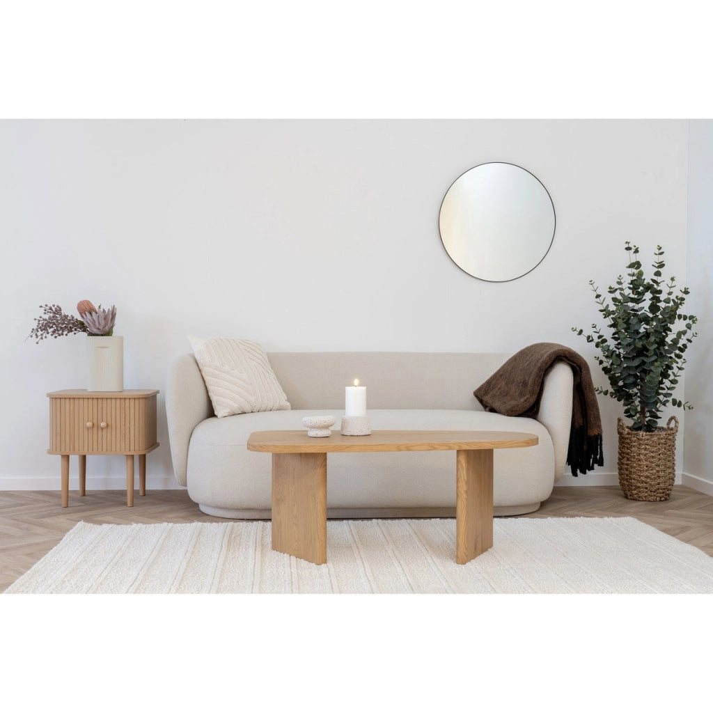 Tavolino Melo 1, Marrone, MDF, 100x50x41 cm