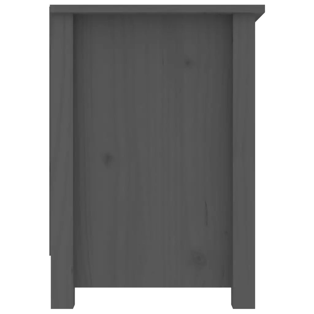 Mobile Porta TV Grigio 103x36,5x52 cm in Legno Massello di Pino cod mxl 25709