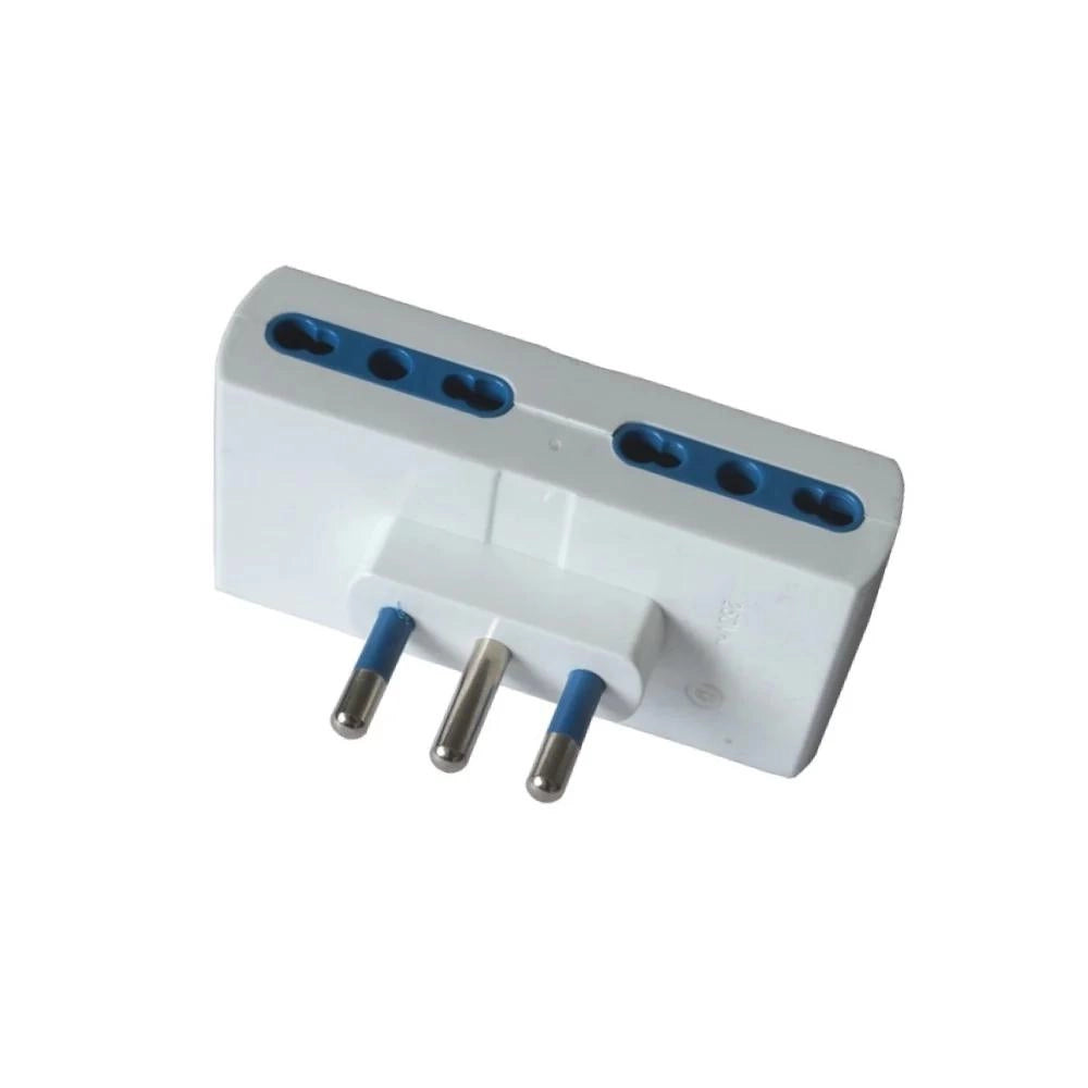 Adattatore faeg piatto quadruplo spina 2p+t 16a 4 prese bipasso 2p+t p17 bianco