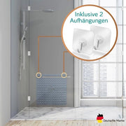 Douchemat antiscivolo 53 x 53 cm con attacco - BPA libero, senza detergenti chimici, resistente alla muffa e lavabile in lavatrice - Grigio scuro