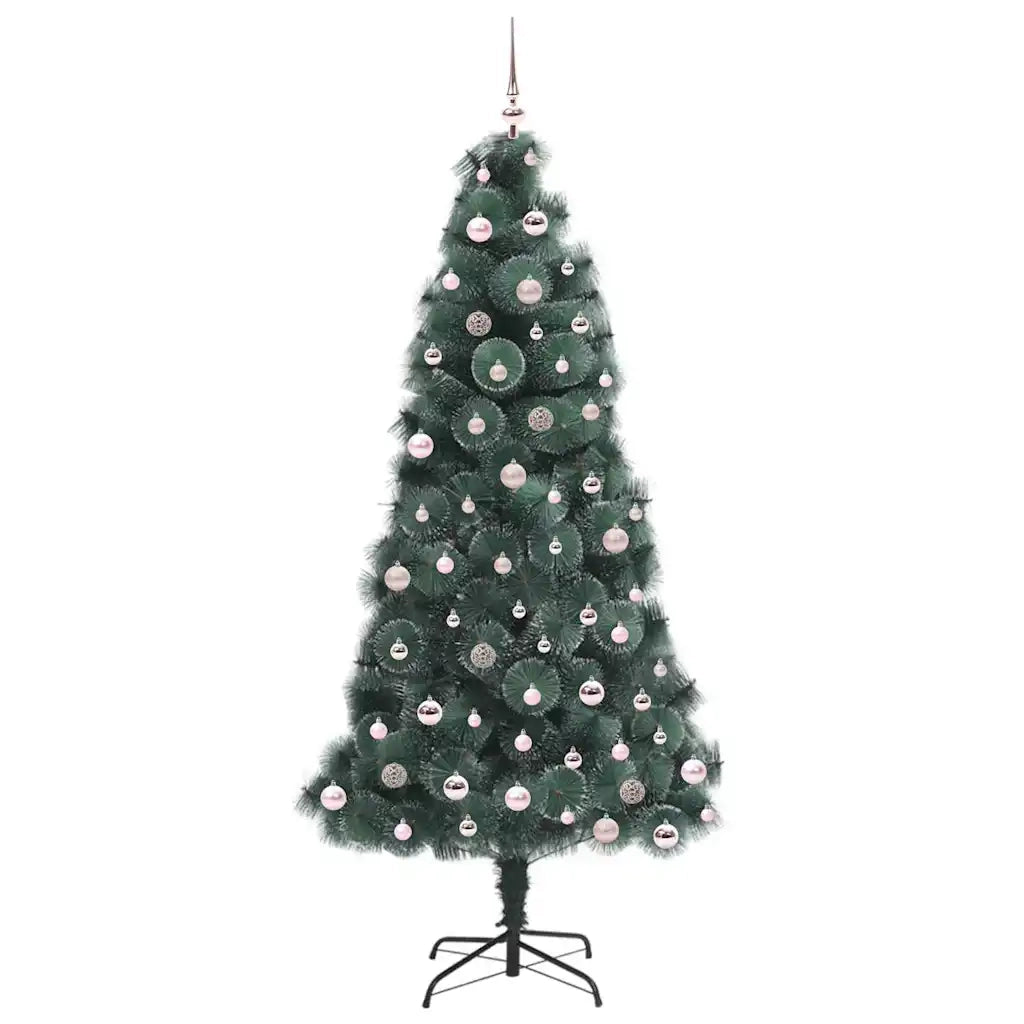 Albero di Natale | Decorazioni natalizie artificiale illuminato pre-addobbato con set di palline