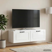 Mobile Porta TV da Muro Bianco Lucido 98 x 31 x 30 cm 899409