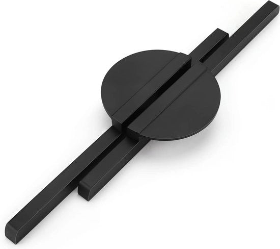 Pacchetto di 2 maniglie a cassetta, maniglie a forma di mezza luna, 128 mm, maniglie a manubrio con distanza tra i fori, maniglie nere per armadi cucina, maniglie cucina, maniglie nere opache per porte.