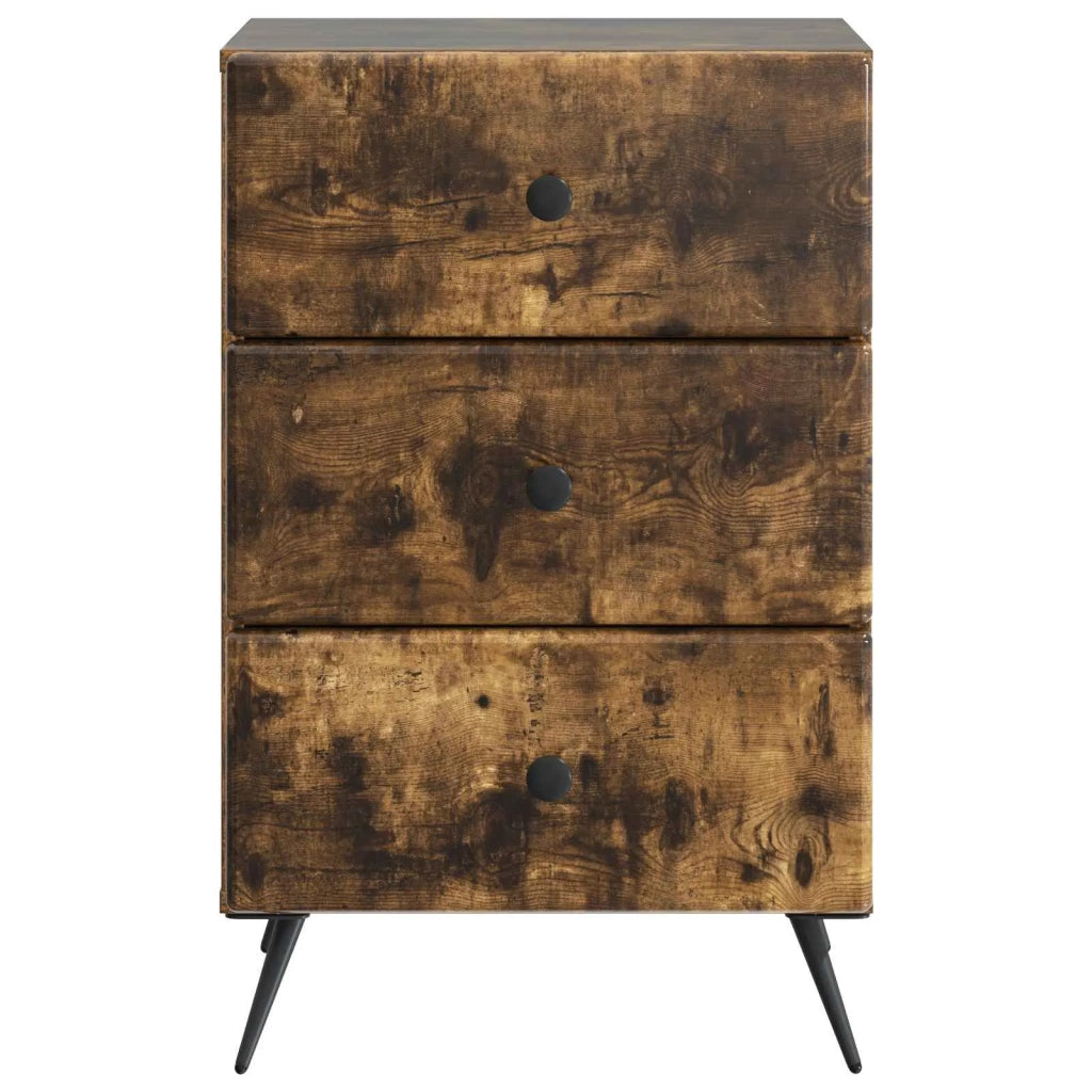 Armadio da Notte con cassetto Rovere Fumo 43 x 41 x 66,5 cm 895480